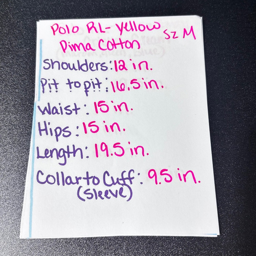 Polo Ralph Lauren Cable Knit Sweater Short Sleeve Yellow Pima Cotton Preppy M - Picture 9 of 9